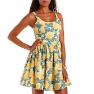 CHARLOTTE RUSSE FLORAL PRINT SKATER DRESS XL